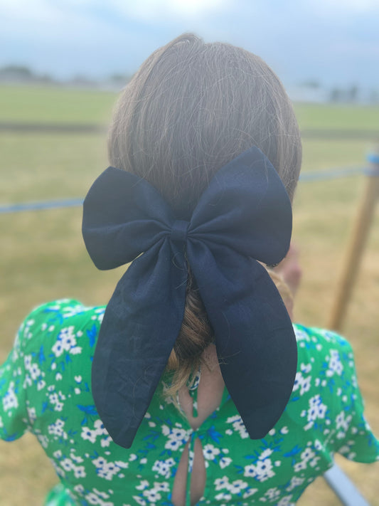 THE GRACE BOW - NAVY